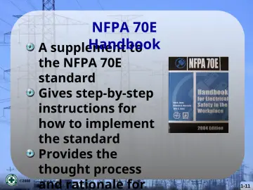Slide 11: NFPA 70E