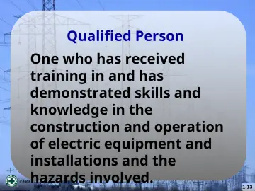 Slide 13: Qualified Person