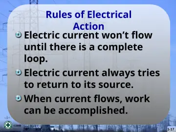 Slide 17: Rules of Electrical