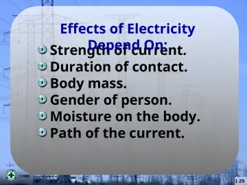 Slide 29: Effects of Electricity