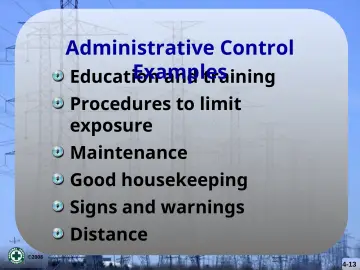 Slide 13: Administrative Control