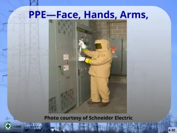 Slide 30: PPE—Face, Hands, Arms, Torso