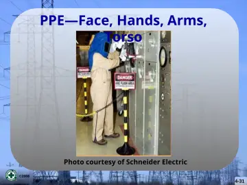 Slide 31: PPE—Face, Hands, Arms, Torso