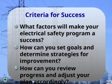 Slide 11: Criteria for Success