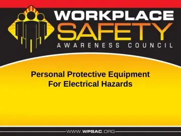 Slide 1: Personal Protective Equipment