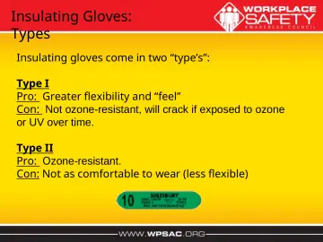 Slide 23: Insulating Gloves: Types