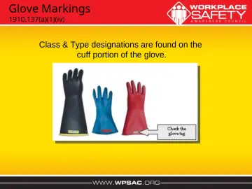 Slide 25: Glove Markings