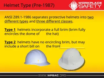 Slide 32: Helmet Type (Pre-1987)