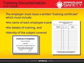 Slide 47: Training Documentation