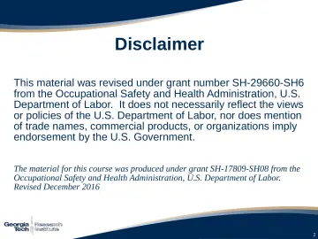 Slide 2: Disclaimer