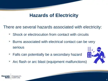 Slide 8: Hazards of Electricity
