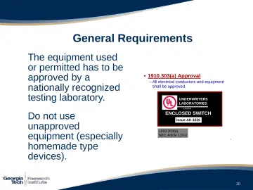 Slide 10: General Requirements