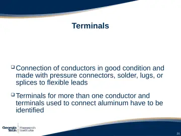 Slide 20: Terminals