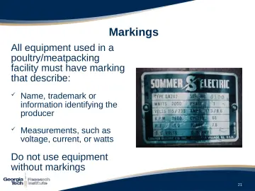 Slide 21: Markings