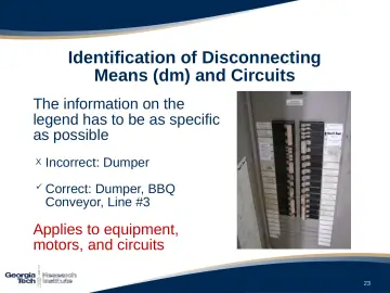 Slide 23: Identification of Disconnecting