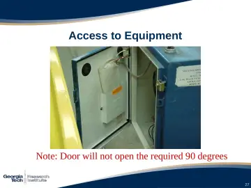 Slide 27: Access to Equipment
