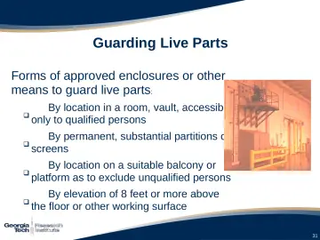 Slide 31: Guarding Live Parts