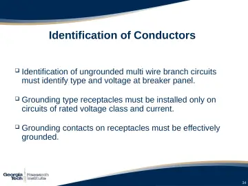 Slide 34: Identification of Conductors