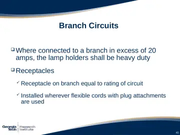 Slide 40: Branch Circuits
