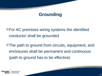 Slide 48: Grounding