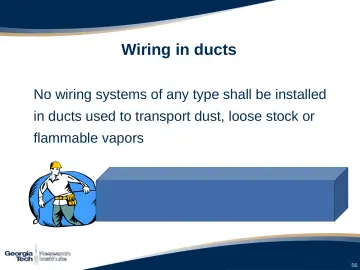 Slide 56: Wiring in ducts