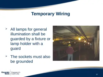 Slide 57: Temporary Wiring