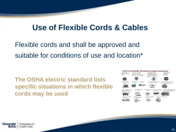 Slide 65: Use of Flexible Cords & Cables