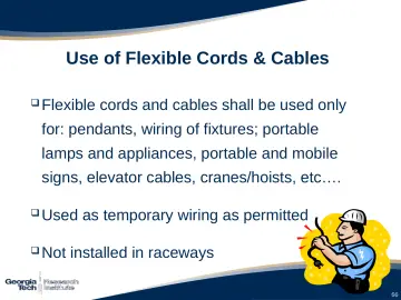 Slide 66: Use of Flexible Cords & Cables