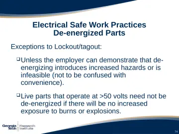 Slide 74: Electrical Safe Work Practices