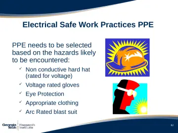 Slide 82: Electrical Safe Work Practices PPE