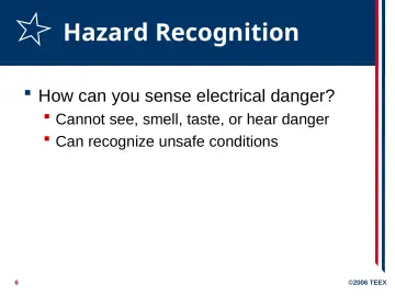 Slide 6: Hazard Recognition