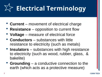 Slide 7: Electrical Terminology