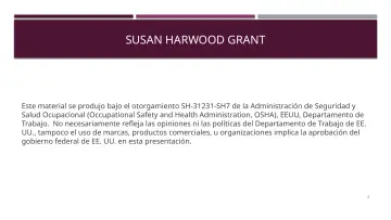 Slide 2: SUSAN HARWOOD GRANT
