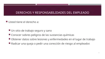 Slide 4: DERECHOS Y RESPONSABILIDADES DEL EMPLEADO