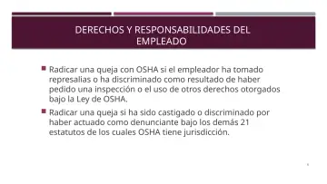 Slide 6: DERECHOS Y RESPONSABILIDADES DEL EMPLEADO