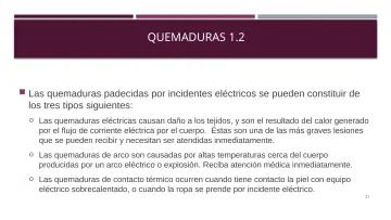 Slide 21: QUEMADURAS 1.2