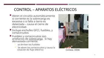 Slide 41: CONTROL – APARATOS ELÉCTRICOSTECTORES