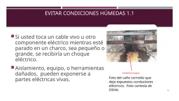 Slide 42: EVITAR CONDICIONES HÚMEDAS 1.1