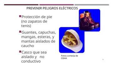 Slide 50: PREVENIR PELIGROS ELÉCTRICOS - PPE