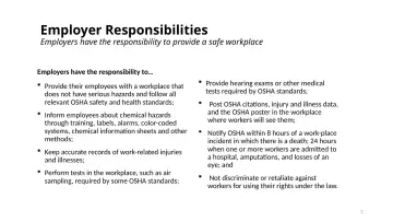 Slide 3: Employer Responsibilities