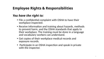 Slide 5: Employee Rights & Responsibilities