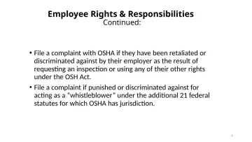 Slide 6: Employee Rights & Responsibilities