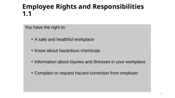 Slide 8: Employee Rights and Responsibilities 1.1