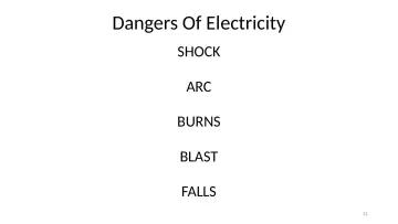 Slide 12: Dangers Of Electricity
