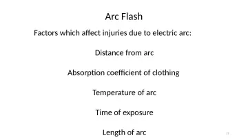 Slide 17: Arc Flash