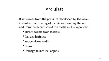 Slide 29: Arc Blast