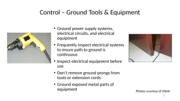 Slide 35: Control – Ground Tools & Equipment