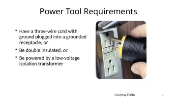 Slide 36: Power Tool Requirements