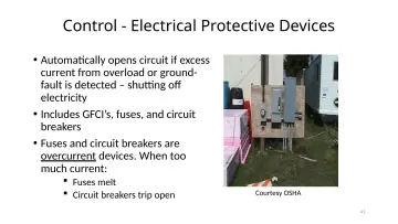 Slide 41: Control - Electrical Protective Devices