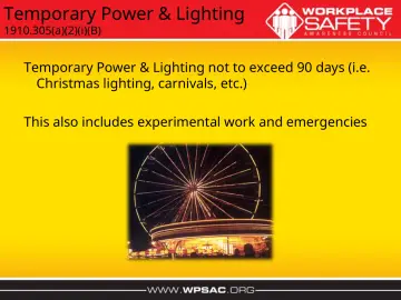 Slide 16: Temporary Power & Lighting